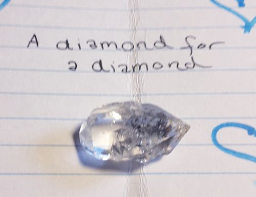 Customer photo review of Herkimer Diamond