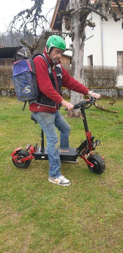 Customer photo review of BEZIOR S2 2400W Off-road Folding Electric Scooter with 120kg Max. Load 65km/h Speed