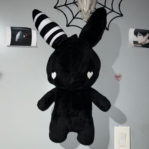 Customer photo review of Rabbit Plush Backpack (24" RED/BLACK)