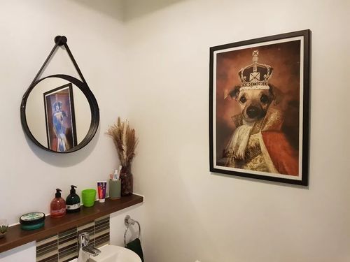 Customer photo review of The King - Custom Vintage Pet Portrait