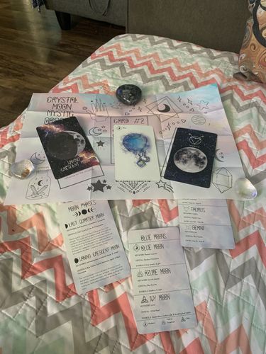 Customer photo review of Crystal Moon Mystic Oracle Cards by Ashley Leavy