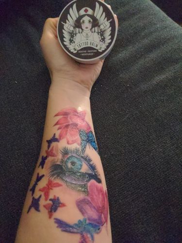 Customer photo review of Base Labs Tattoo Balm | Soothing & Moisturizing Ointment For Tattoo Aftercare