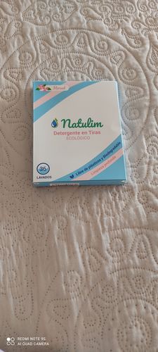 Customer photo review of Eco-Tiras de Detergente 40 lavados Natulim