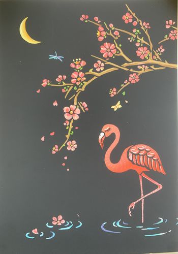 Customer photo review of Scratch Painting - 4er Set Tier Karten