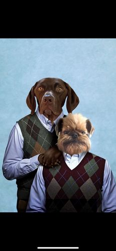 Customer photo review of Step Doggos: Personalized 2 Dog Poster