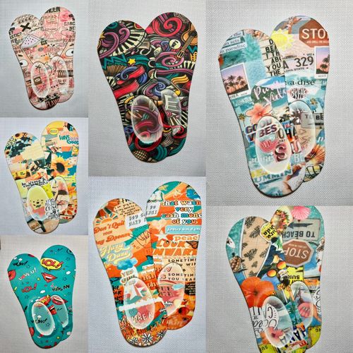 Customer photo review of Blank No Show Socks