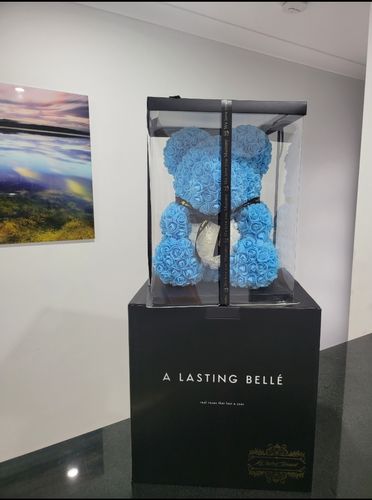 Customer photo review of Blue Rose Bear - 45cm