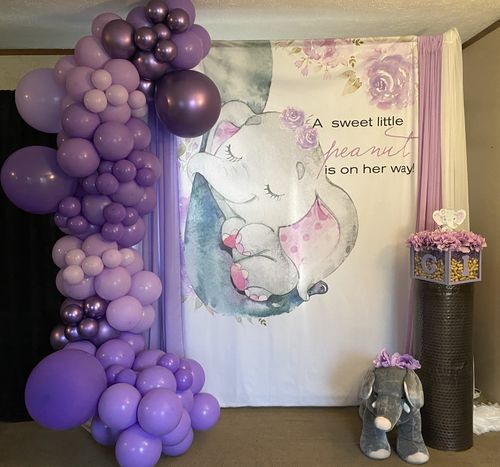 Customer photo review of Elephant with Purple Flower for Baby Shower