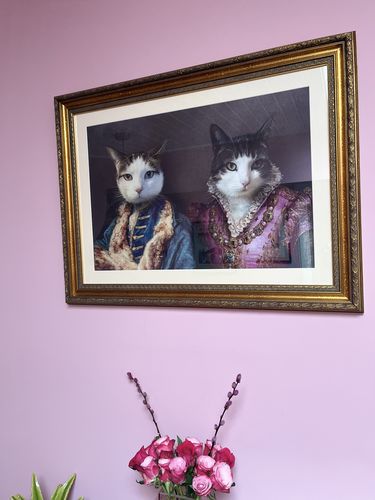 Customer photo review of The Count & The Countess – Custom Vintage Pet Portrait