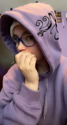 Customer photo review of Lavender Dragon Hoodie