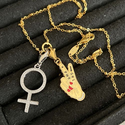 Customer photo review of GIRL POWER NECKLACE