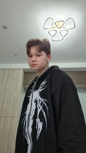 Customer photo review of Harajuku Style "Inkblot" Full Zip Up Hoodie