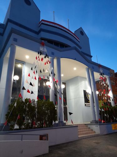 Customer photo review of 6 Inch Diameter Spun Aluminum, Flagpole Ball Ornament