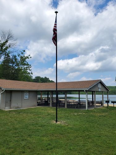 Customer photo review of 25ft. Sectional Flagpole Rated to 65mph