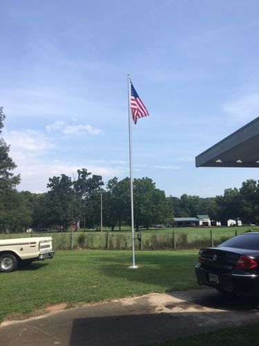 Customer photo review of 25ft. Sectional Flagpole Rated to 65mph