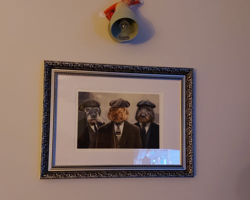 Customer photo review of The Peaky Gangsters – Custom Pet Portrait