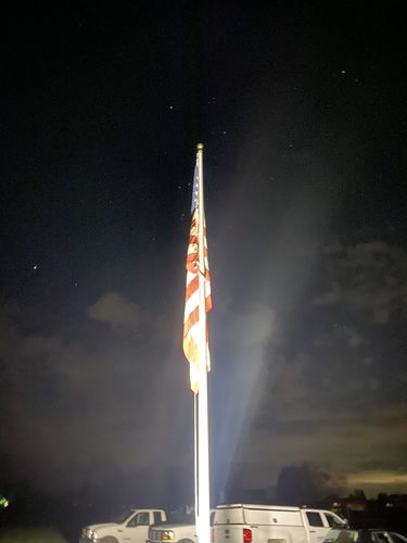 Customer photo review of 30 ft. Commercial Flagpole with External Rope Halyard Rated At 86 mph