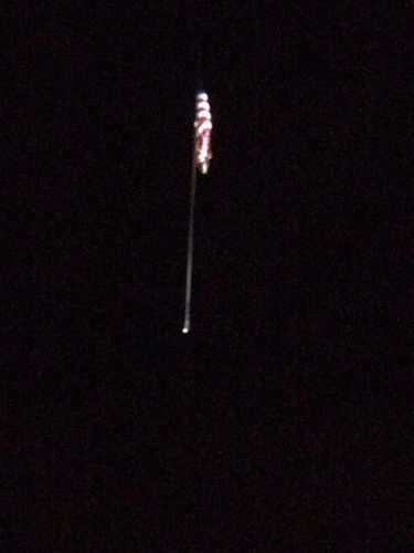 Customer photo review of Solar Powered Flagpole Spot Light