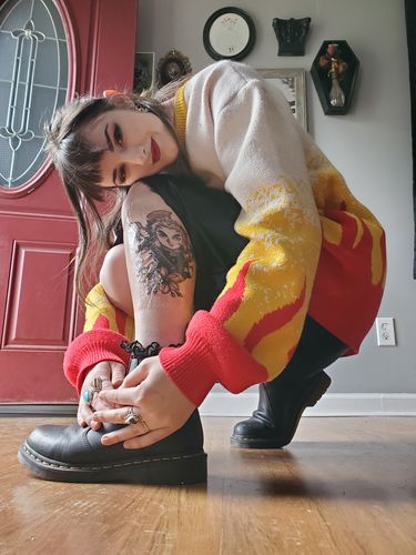 Customer photo review of Flame Pillar Sweater