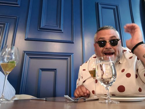 Customer photo review of Men's Polka Dots Cotton Shirts