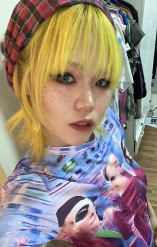 Customer photo review of Russian Blue Contact Lenses(12 months of use)