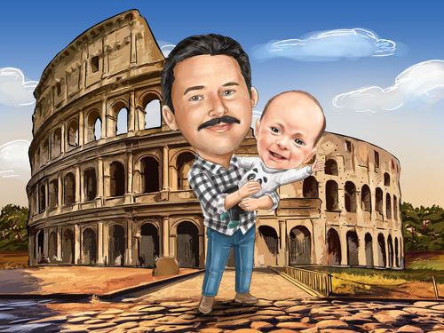 Customer photo review of Caricature: Portrait personnalisé famille