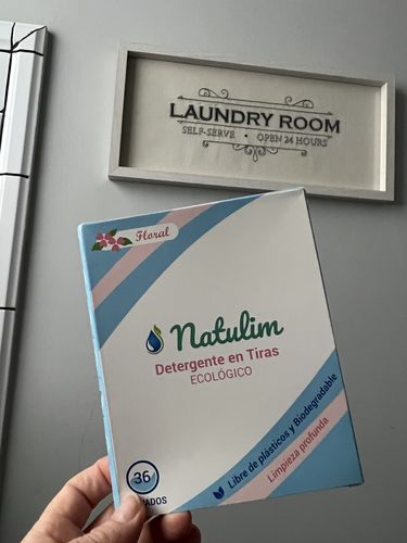 Customer photo review of Eco-Tiras de Detergente 40 lavados Natulim