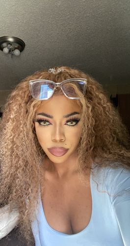 Customer photo review of Curly Girl Contact Lenses(12 months of use)