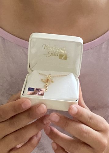 Kathleen M A. review of Rose Design Black Hills Gold Cross Pendant & Necklace image 1 out of 1