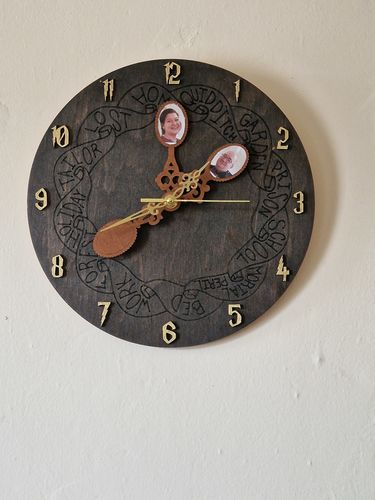 Customer photo review of WEASLEY WALL CLOCK WITH SPOONS