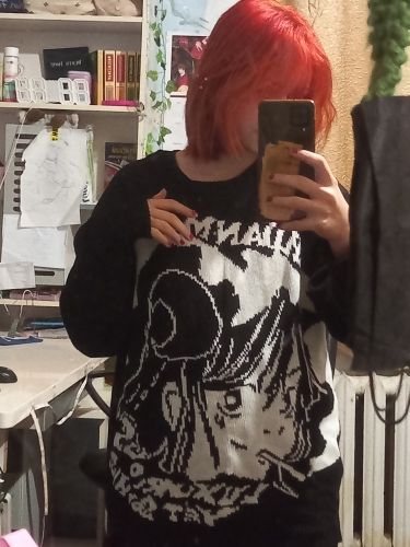 Customer photo review of Harajuku Style Moon Girl Anime Knit Sweater