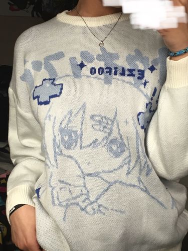 Customer photo review of Kawaii Style Anime Girl Knit Sweater