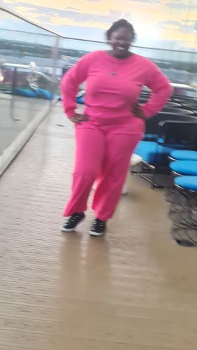 Customer photo review of Knotted Loose Pant Sets Sweatshirt Two Pieces Long Sleeved Casual Suits