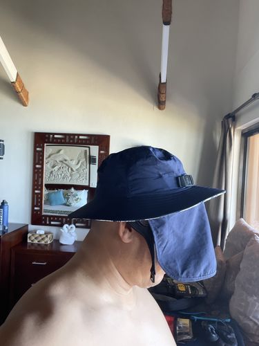 Customer photo review of HWNSS SURF BUCKET HAT Navy