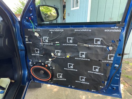 Customer photo review of SoundSkins Pro Toyota Tacoma 4-Door Template Kit | 2016 to 2022