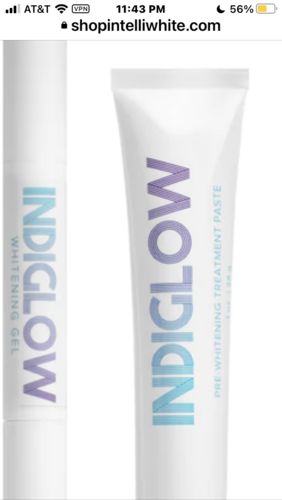 Customer photo review of INDIGLOW Teeth Whitening Refill Kit 50% off