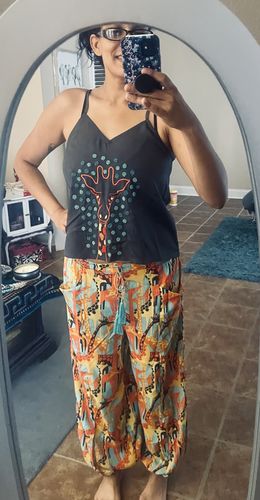 Customer photo review of Giraffe Embroidered Top