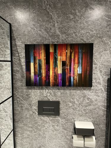 Customer photo review of Painted Woods II Glass Print Wall Art
