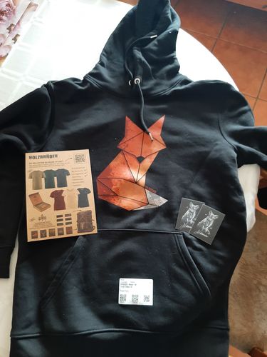 Customer photo review of Origami Fuchs - Bio Unisex Hoodie (PREMIUM)