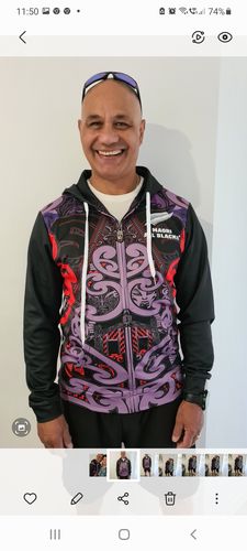 Customer photo review of New Zealand Maori Hoodie, Warriors Rugby Pullover Hoodie