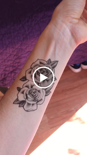 Customer video review of Elegant Roses Tattoo