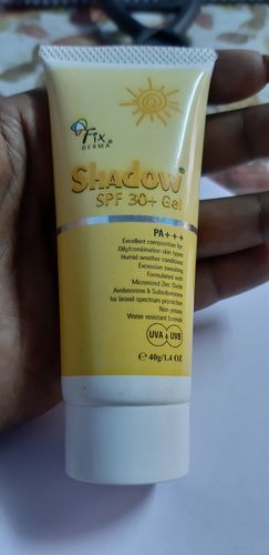 Customer photo review of Shadow Sunscreen SPF 50+ Gel - Sunscreen For Oily Skin - Acne Prone