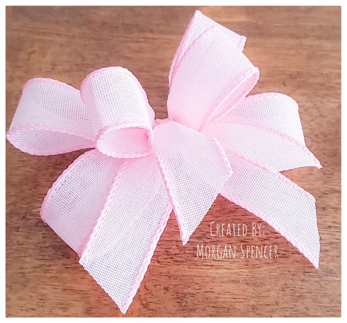 Customer photo review of 7/8"X25Yd Value Faux Burlap Pink RC500522