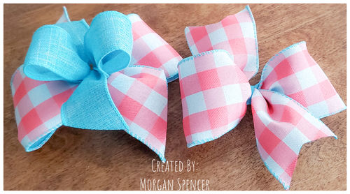 Customer photo review of 2 Sided:Coral-Wht Buff Pld/Aqua Linen, 1.5"X10Y 41147-09-46