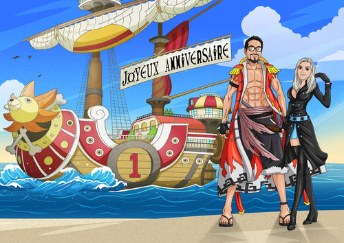 Customer photo review of Caricature cartoon: Portrait Personnalisé Pirate