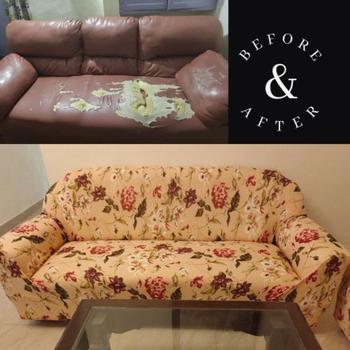 Customer photo review of Elastic Couch Cover