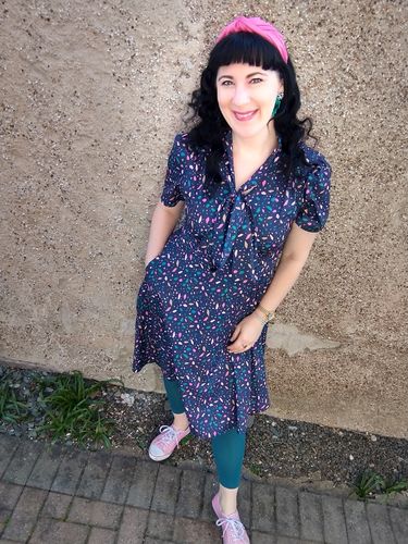 Customer photo review of Bea Terrazzo Dress