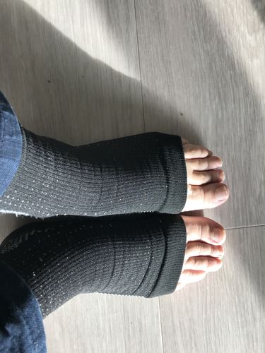 Customer photo review of Anti Fatigue Compression Foot Sleeve For Men & Women