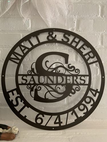 Customer photo review of Circle Letter Monogram