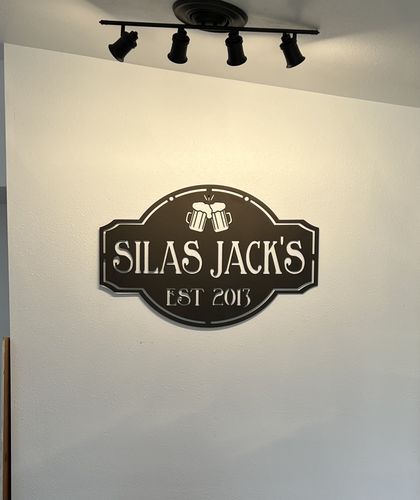 Customer photo review of Vintage Metal Bar Sign